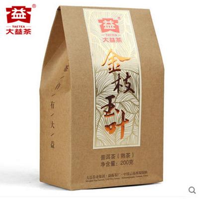 Jin Zhi Yu Ye TAETEA Menghai Dayi Tea Loose Aged Puer Pu'er Ripe Tea 200g