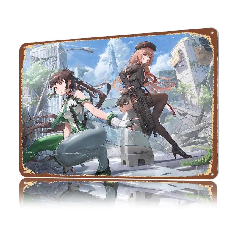 Goddess of Victory Character D Printed Texture Poster Personalized Wall Art Retro Metal Tin Signs for Desk Decor Room Wand Deko