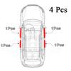 4Pcs Car Threshold Strip Door Plate Sill Scuff Cover Sticker for Mitsubishi