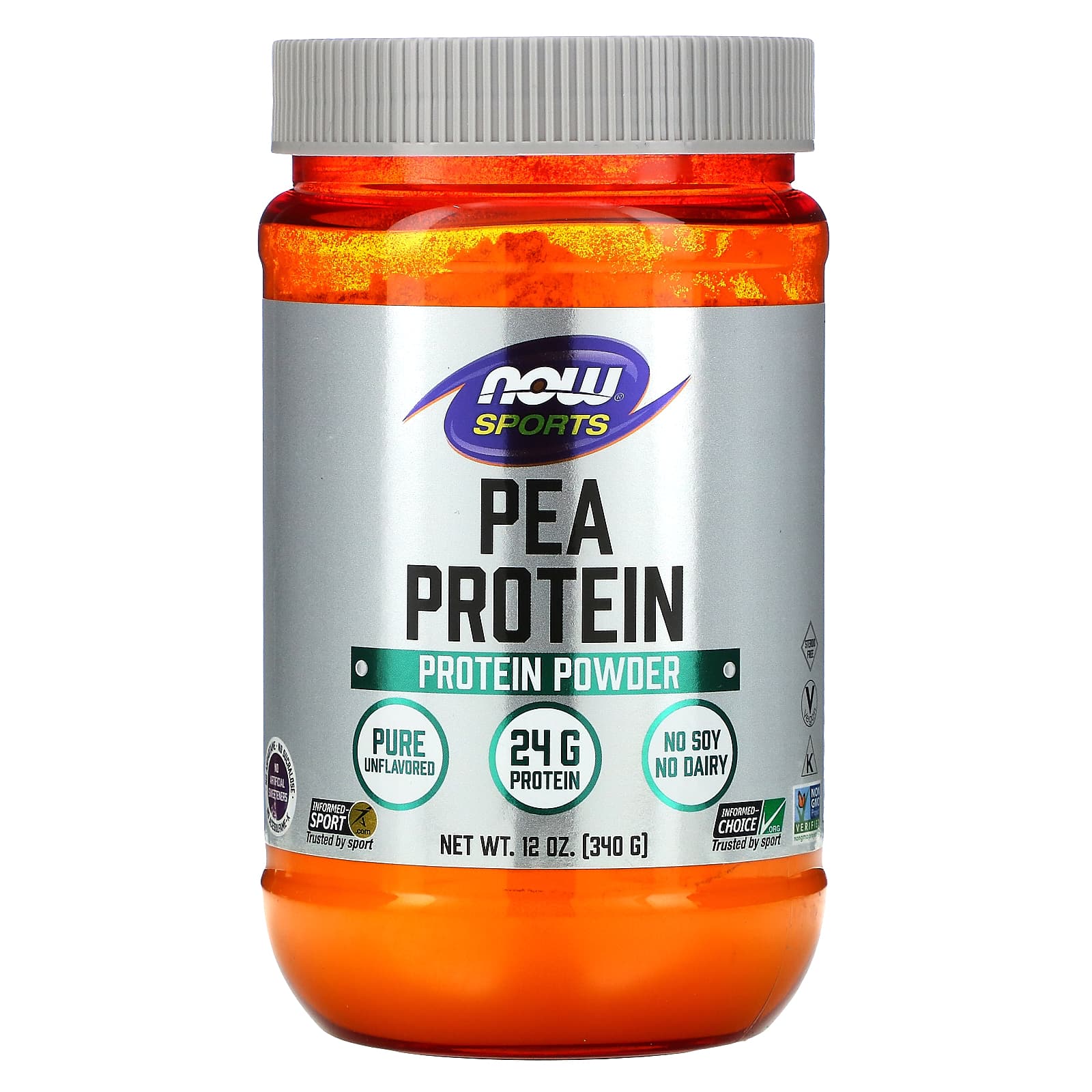 

NOW Foods, Sports, Pea Protein, Pure Unflavored, 12 oz (340 g)