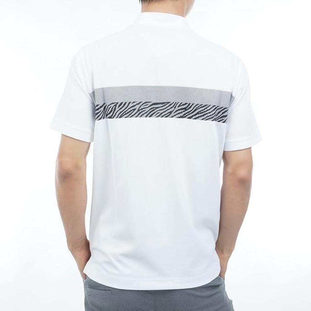Golf Mock Neck Shirt UV 7 [New Balance] Short-Sleeve (Moisture-wicking, Quick-drying, Protection) / Men's / 012-6166011 030_White [3L]