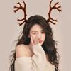 Handmade Antler Horn Headbands Girl Cosplay Headwear Antler Horn Fursuit Masquerades Halloween Cosplay Party