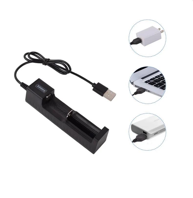 Universal USB Smart Single Slot Charger 18650 Lithium 1 Slot Charger Flashlight Toy 26650 14500 3.7V-4.2V Lighting Power Bank