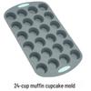 Wutuo Silicone 24-Cavity Round Cake Mold Set