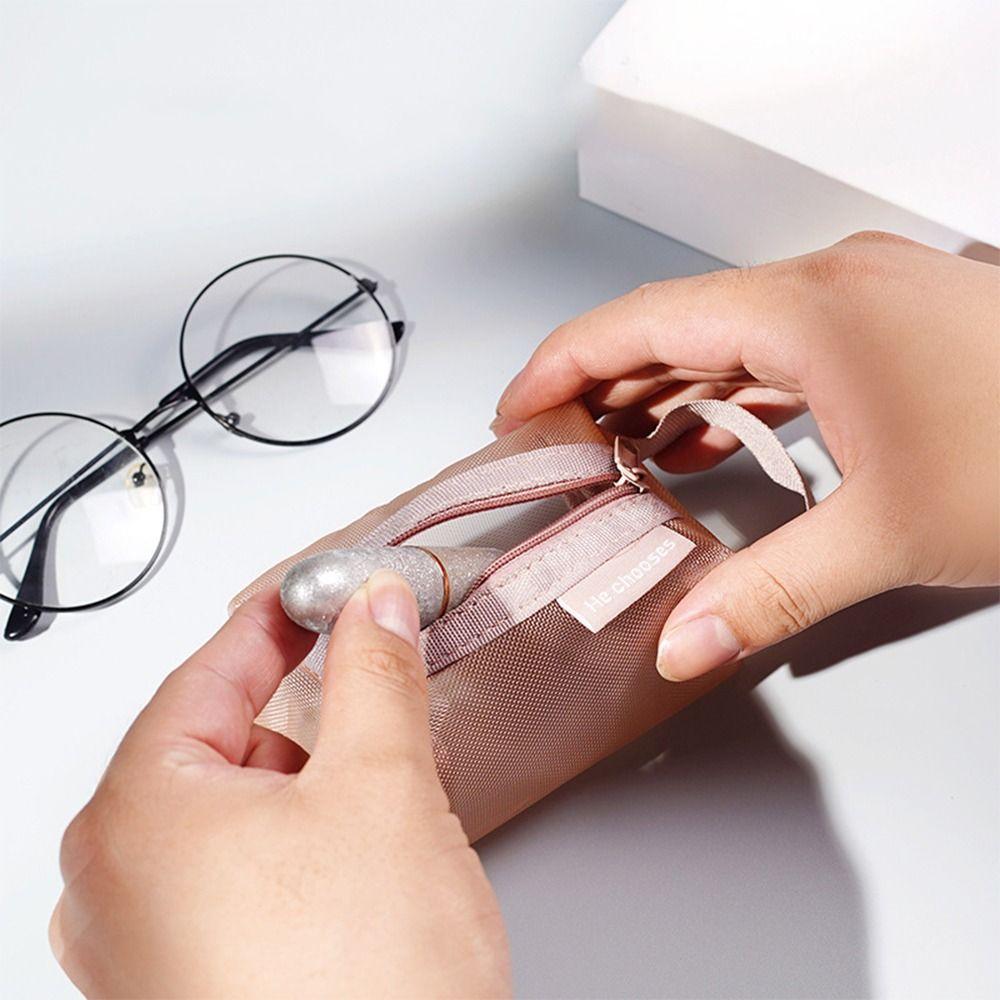 Large Capacity Transparent Cosmetic Bag Fresh Color Toiletry Storage Bag Mesh Makeup Bag  Outdoor