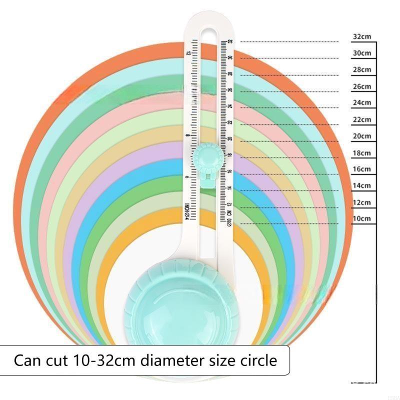E5BA Paper Cutter Round Cutting Tool with Clear Scale Guide 60 Degree Rotation