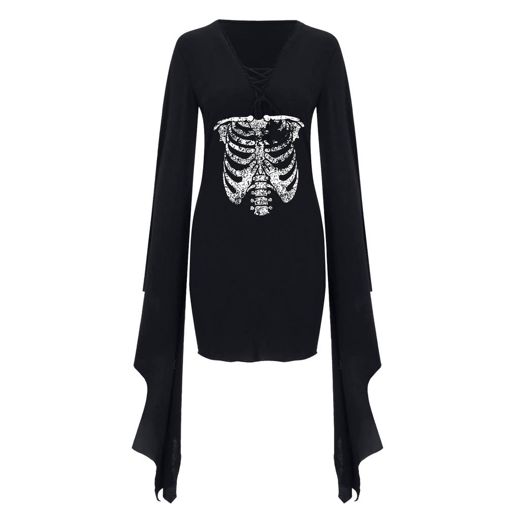 Dress For Women,Butterfly Sleeve Irregularity Costumes Witch  Halloween Carnival Party