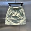 Summer New Drawstring Design Multi-Pocket Workwear A- line Skirt Loose Slim Looking Casual Easiest for Match Exposure-Proof Skirt