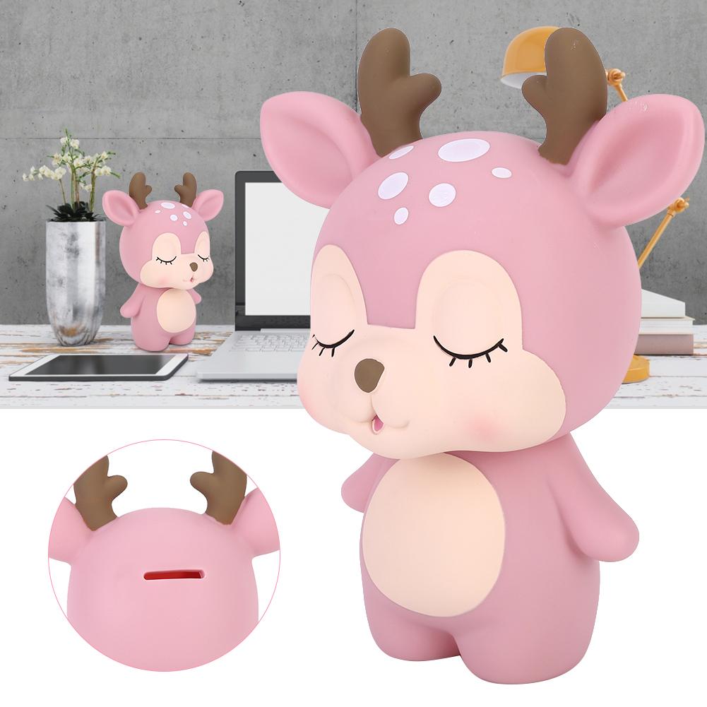 Innovative Cute Cartoon Deer Shape Money Box Money Saving Jar Home Decoration Ornament Gift