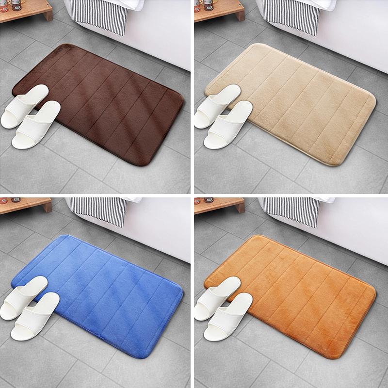 Super Absorbent Bath Mat For Bathroom Carpets Rugs Soft Memory Foam Floor Bedroom Toilet Floor Shower Non-slip Rug Home Decor