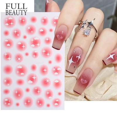 Water Nail Decal and Sticker Flower Leaf Tree Green Simple Summer Slider for Manicure Nail Art Watermark Tips