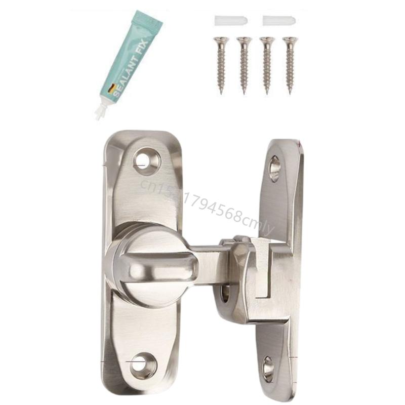 Barn Door Lock 90/180 Degree Sliding Door Locks Zinc Alloy Safety Door Lock 6XDE