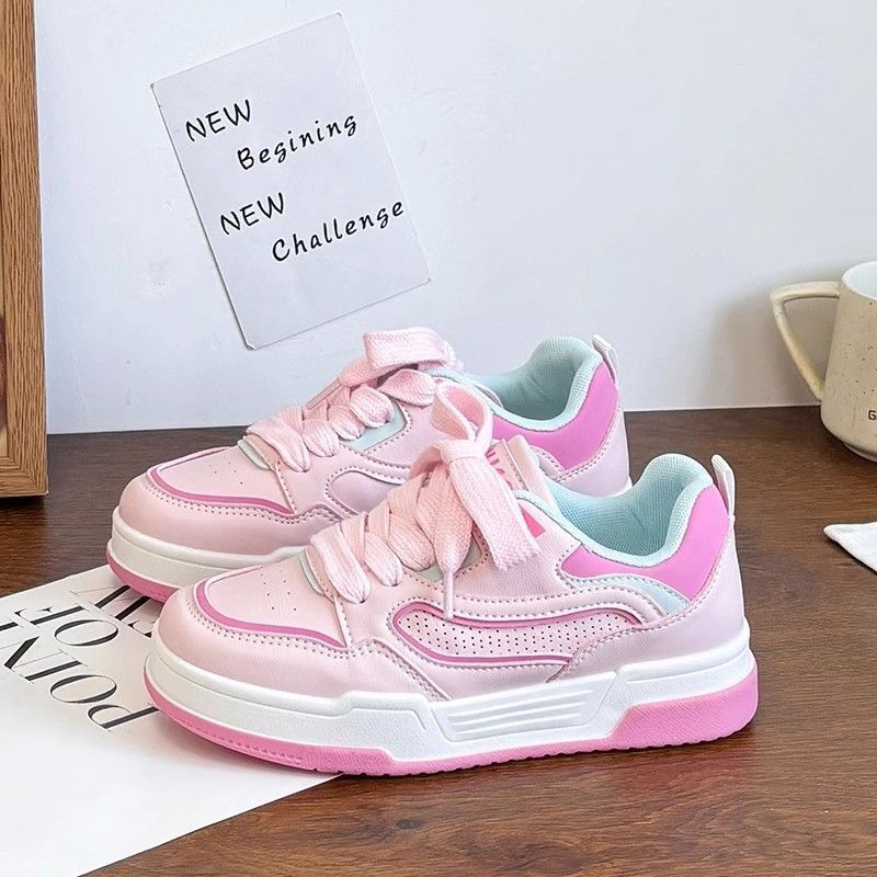 Niche Versatile Bread Shoes, New Women's Breathable with Skirt, Little White Shoes, Sports and Leisure Board Shoes