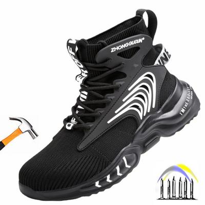 Scarpe da lavoro nere Scarpe antinfortunistiche con punta in plastica anti-sfondamento Scarpe antinfortunistiche leggere Scarpe da ginnastica antinfortunistiche da lavoro