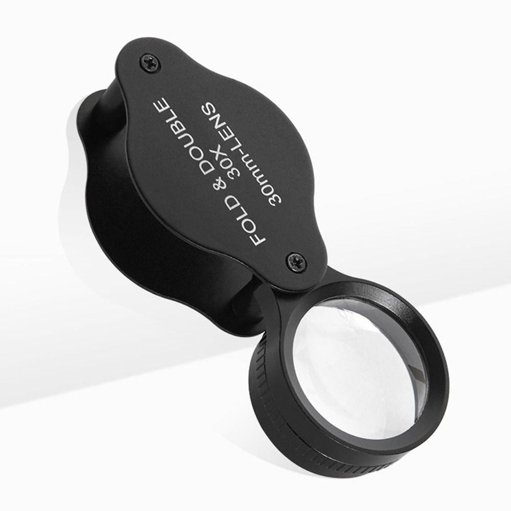 30X Folding Handheld Lens Jewelry Loupe Optical Glass Magnifying Jeweler Eye Glass Magnifier