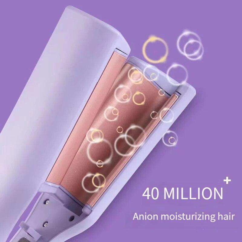 32Mm Electric Curling Iron Automatic Lambswool Curling Tool Long Lasting Styling French Styling Rotating Anti-Flame Design