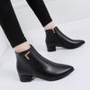 Martin boots slim casual pointed short boots 2025 autumn and winter new niche comfortable versatile fashion women's short boots