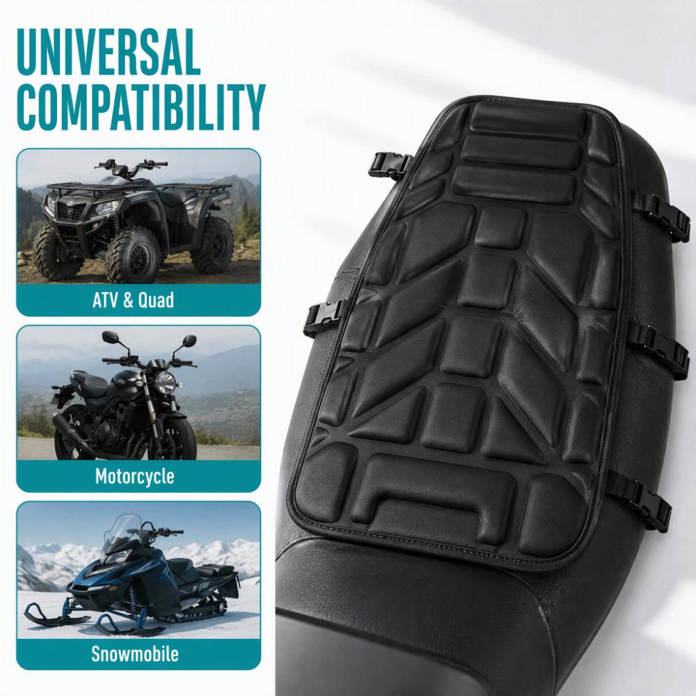 Breathable ATV Seat Cover Black Motorcycle Seat Protector  For Long Distance Riding