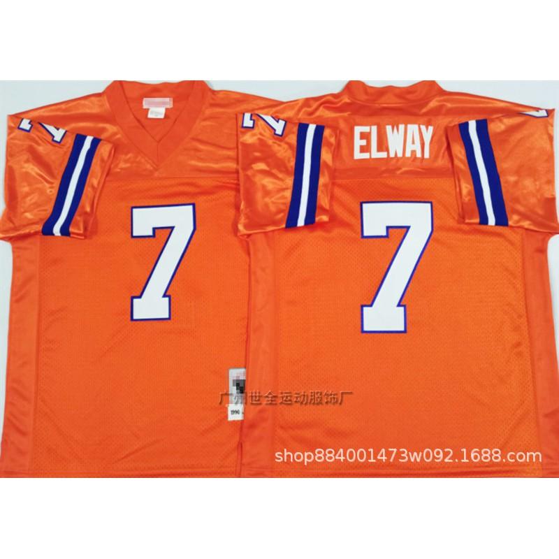 Mens Retro Embroidered Denver Broncos Football Jersey Size M-XXXL Cotton Blend Sports Fan Apparel Rugby Casual Wear
