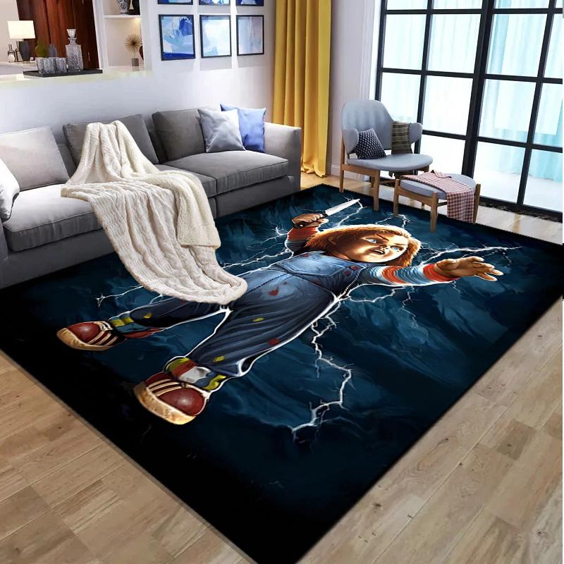 horror movie Pattern Rug, Indoor/Outdoor Mat, for Picnic, Gameroom, Bedroom, Office, Living Room, Home Decor Carpet, Birthday Gift