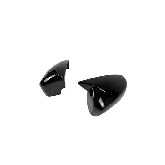 Glossy Black Ox Horn Rearview Mirror Lid Cover Trim For 2024 Subaru Crosstrek