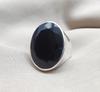 Black Onyx Ring: Handmade 925 Sterling Silver, Boho Gothic Style