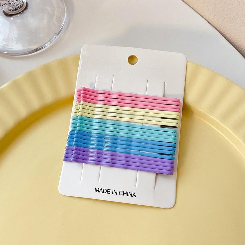 

20 Pcs/set Of Candy Colored Metal Hair Clip For Women Fashion Bangs Clip Hair Accessories