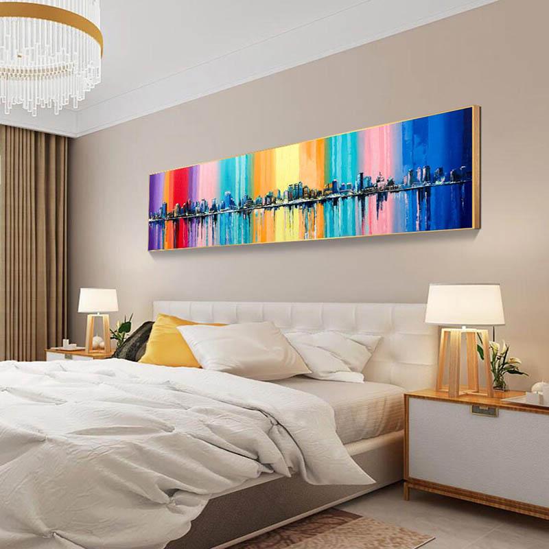 City Building Canvas Prints Modern Abstract Decorative Paintings Landscape Pictures For Living Room Wall Art Posters No Frame
