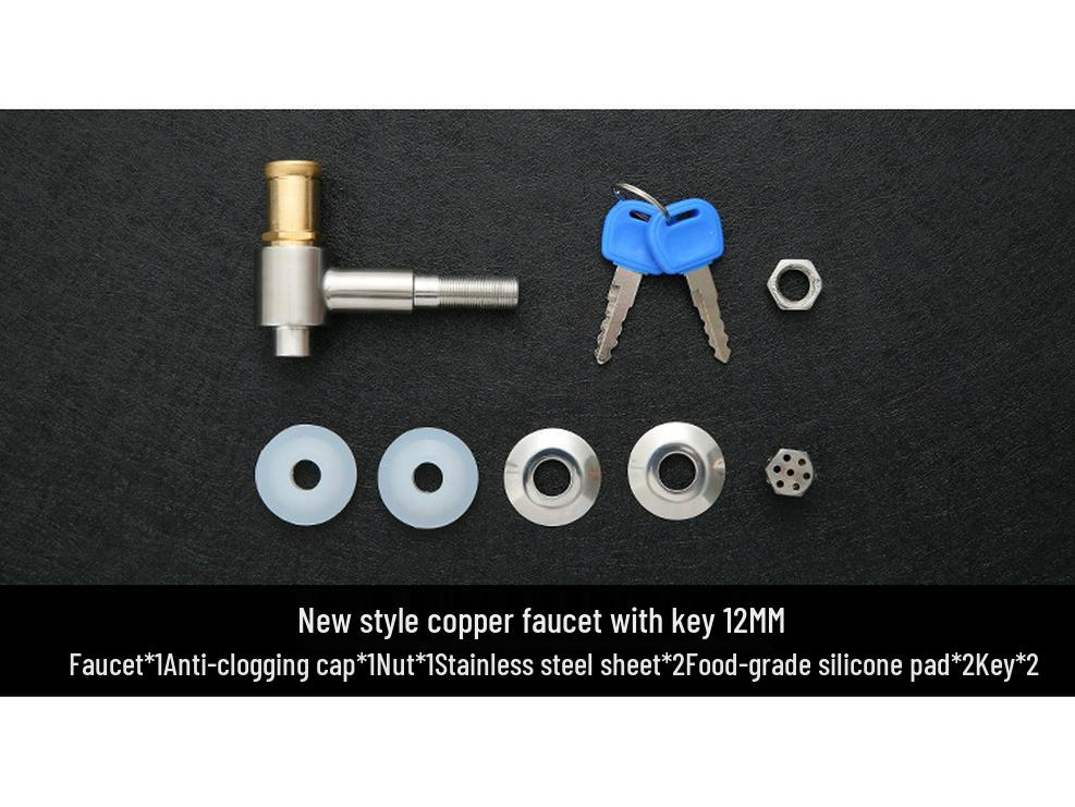 304 Edelstahl Infusionsbehälter Wasserhahn mit Keramikauslauf und Kupferventilschalter