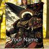 Custom Name Warhammer 40K Theme Printed Blanket - Perfect for Couch, Bed, Travel & Outdoor Use | Machine Washable, Cozy & Durable.