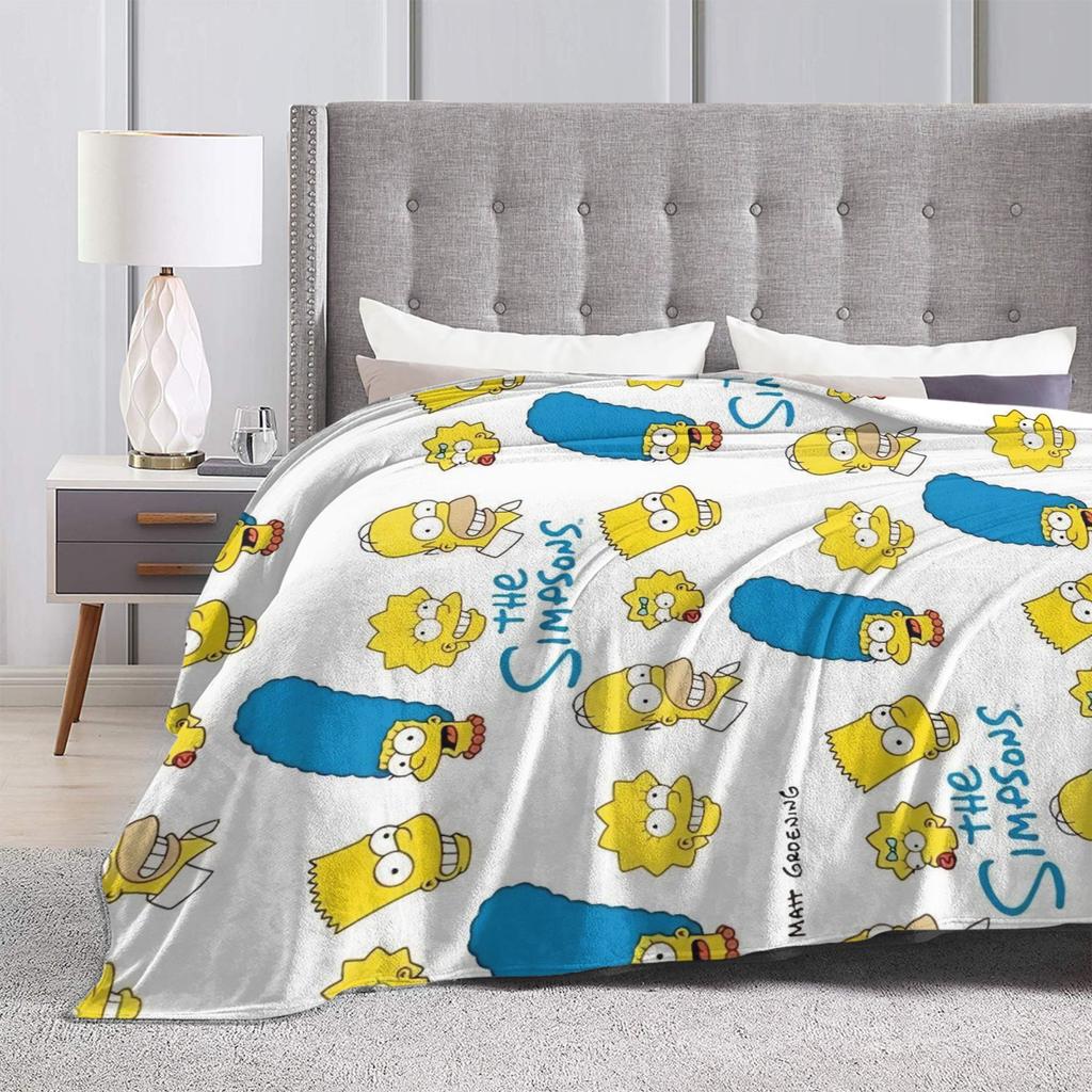 The S-Simpsons Blanket Flannel Textile Decor Multi-Function Ultra-Soft Throw Blankets For Bedding Travel Rug Piece
