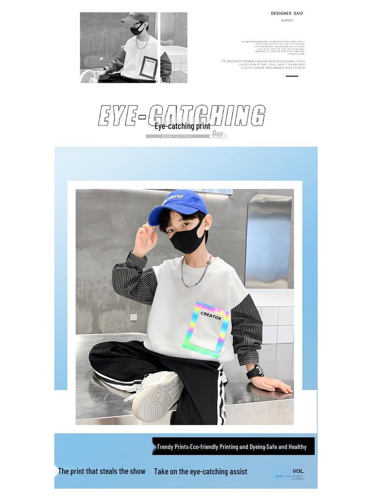 Boys' Autumn Sweatshirt 2025: New Fall Style for Middle and Big Kids