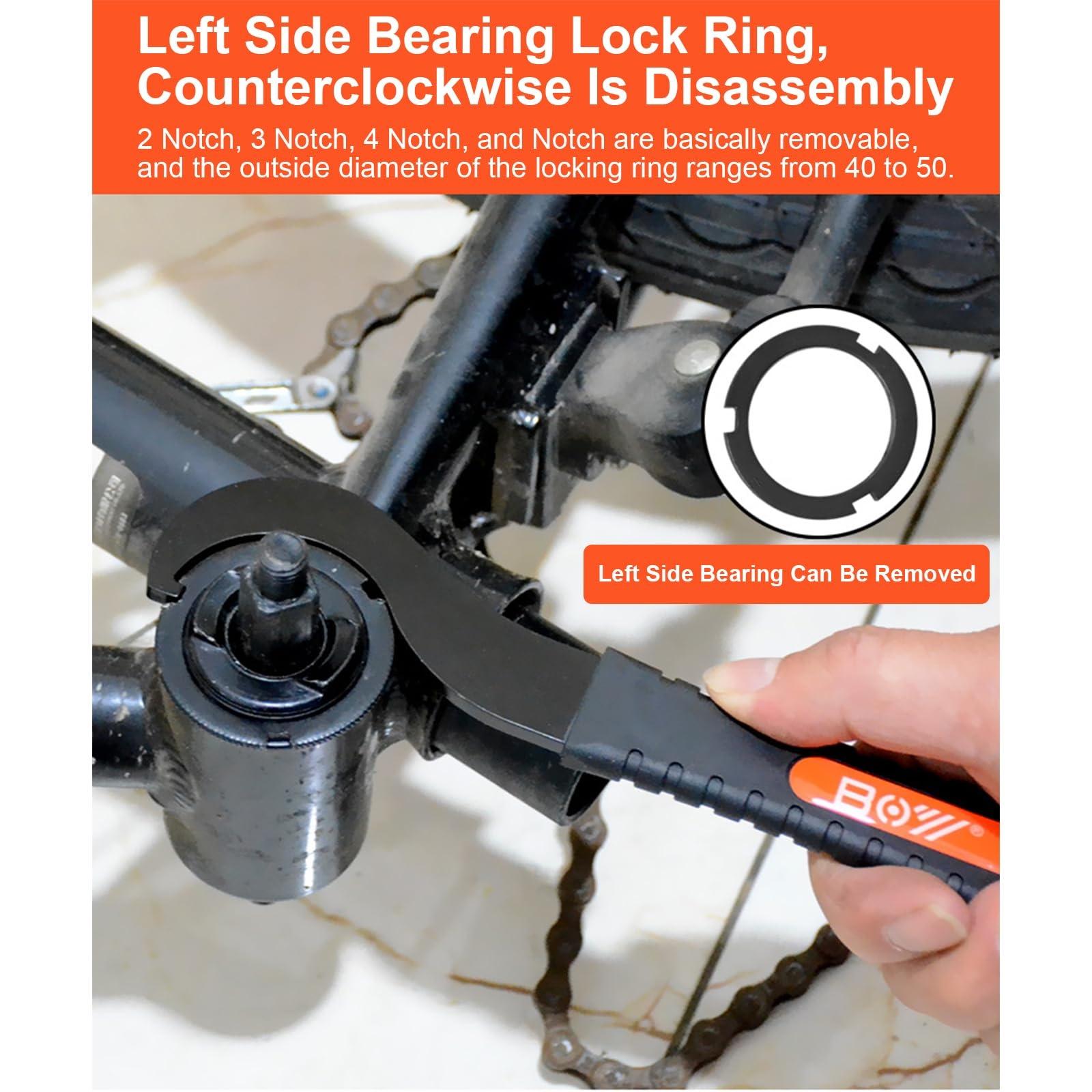 Lock Spanner, Bike Bottom Bracket Removal Tool, Bike Bottom Bracket for Removal Vintage Bottom Cups Lock Ring one size