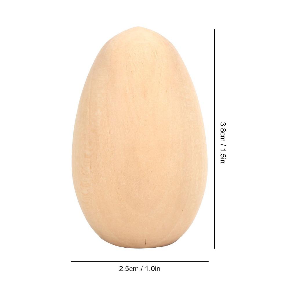 10pcs Lightweight Faux Eggs Not Easily Broken Wooden Craft Eggs Family Decoration