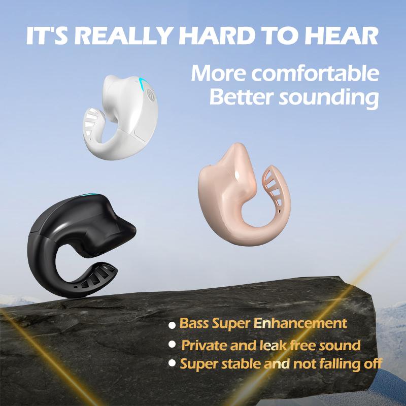 Single Ear Bluetooth Wireless Earphone Ear-Clip Headphone Noise Reduction Bluetooth 5.3 GD28LK