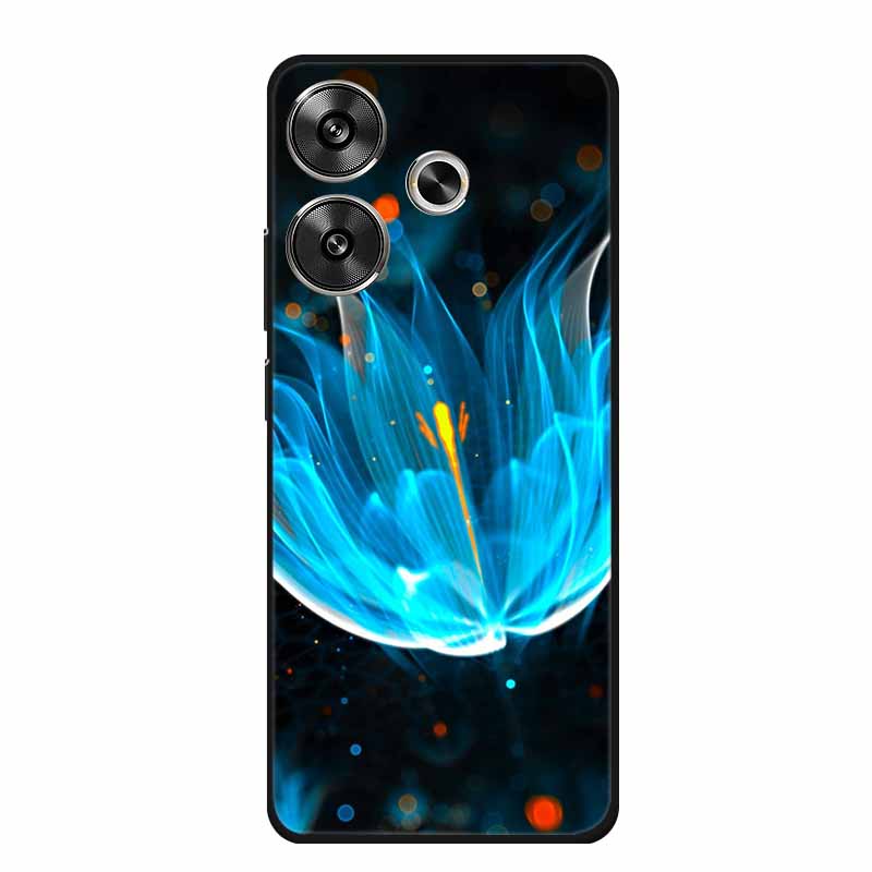 Phone Case For Xiaomi Poco M6 4G Back Cover Case Shockproof Black Silicone Soft Funda For Poco M6 Case PocoM6 M 6 6.79" Coque