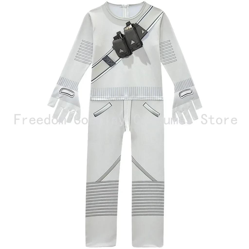 Costume di Halloween Cosplay Bambini DJ Marshmello con Ragazzi Ragazze 842 Tuta Festa di Carnevale Body Sillabe Elettriche