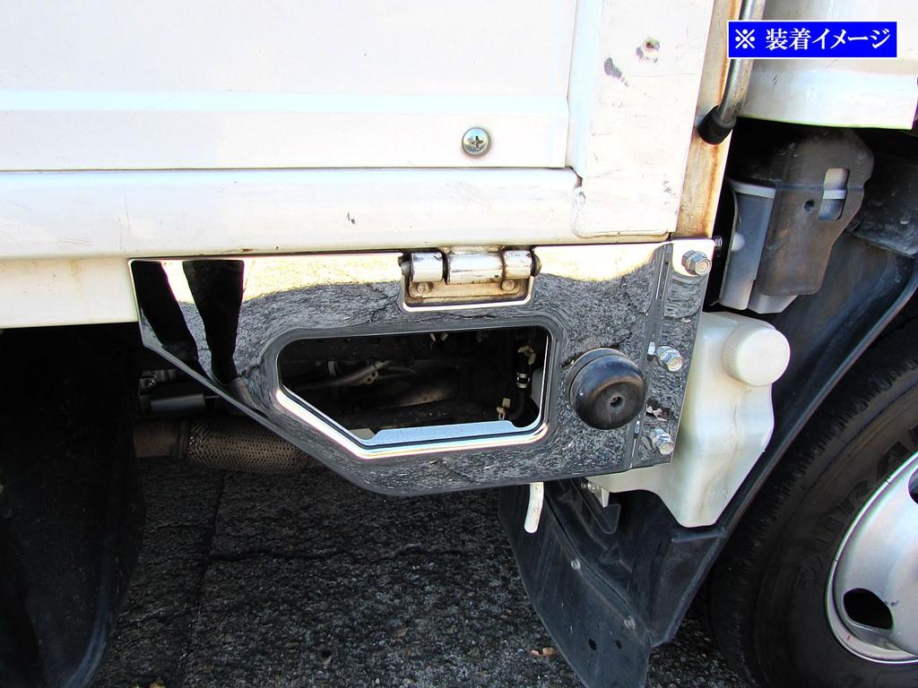 BRIGHTZ Ultra-Mirror Finish Stainless Steel Cargo Step Panels (2-Piece Set) for Nissan Atlas Diesel F25 (Truck-M-034)