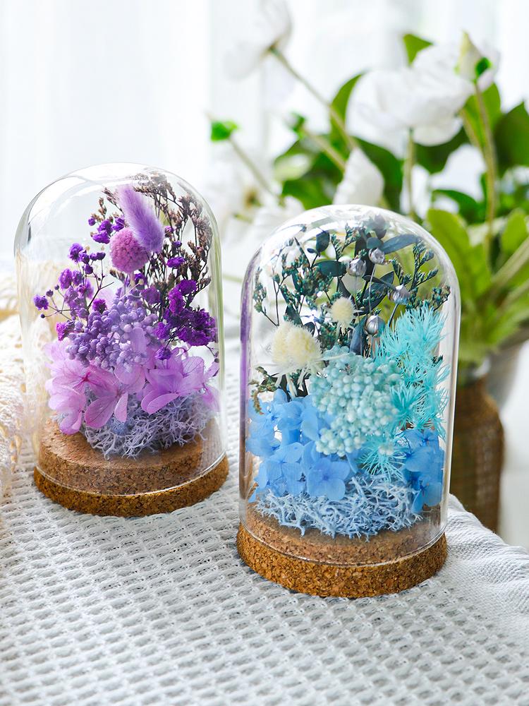 Preserved Flower Glass Dome DIY Kit for Handmade Decoration and Gifts