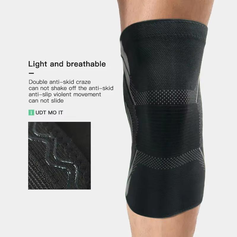 Knee Support Anti Slip Silicone Thick Comfortable Soft Fabric Brace for Volleyball Jogging Knee Joint Protection