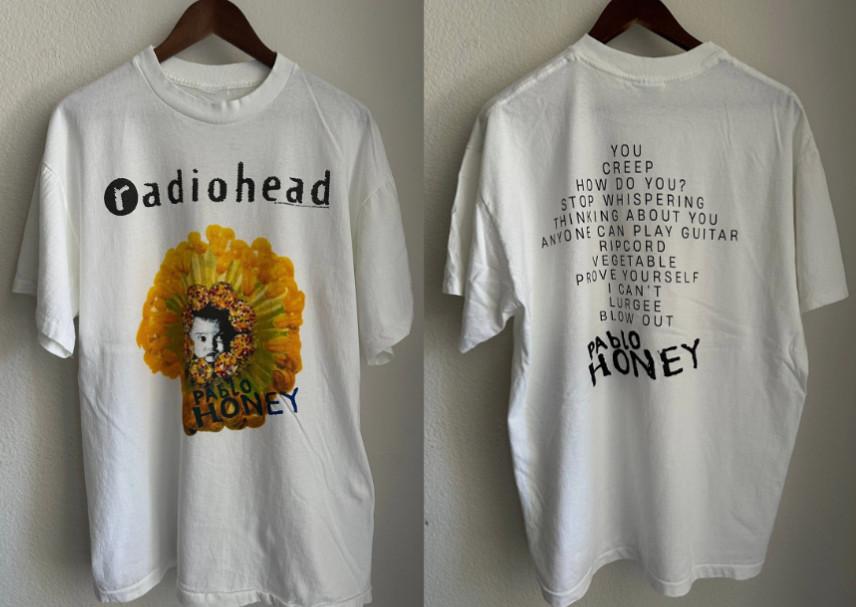 

Radiohead Pablo Honey Tour Vintage T-shirt Reprint Oneita S-5XL Unisex T-Shirt XXXXL