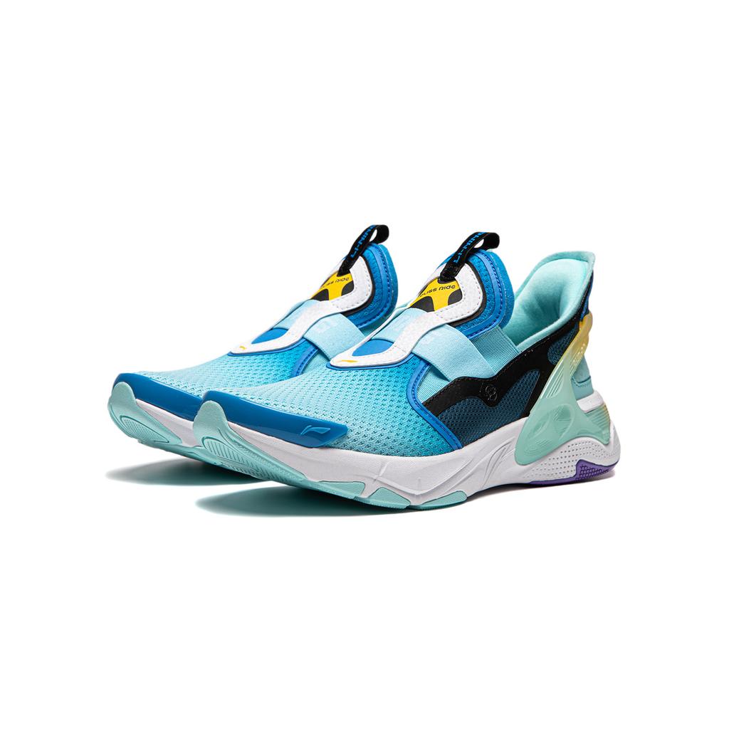 Li Ning Kids Comfortable Versatile Low-Top Casual Shoes Kids Sneaker Light-Wax-Blue Dark-Teal-Blue Black YKCU102-3