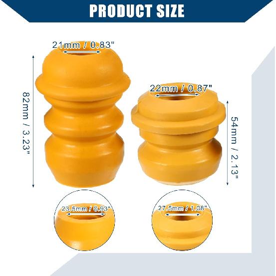 N°99634330102/98633330101 Butée de Choc pour Jambe de Suspension pour Porsche 996 1999-2005 / Butée Intérieure de Suspension / Caoutchouc Durable / 1 Jeu Jaune