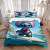 Stitch Island Adventure Print 3Pcs Bedding Setduvet Cover With 2 Bedropillowcase Home Birthday Gift