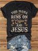 Fashion Letter Anime Print Women's Round Neck Pure T-Shirt, Simple Design, Comfortable and Breathabl