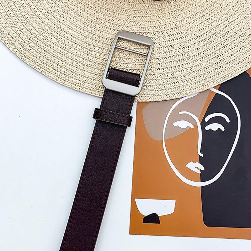 Unisex-Freie Größe PU-Ledergürtel für Damen ohne Lochschnalle Luxus-Designer-Jeans-Taillengürtel für Herren Mode Nicht porös Weicher Bund