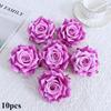 10pcs High Simulation Diamond Flower Head, Rose DIY Crafts, Suitable for Floral Arrangements, Wedding Decoration Simulation Flowers