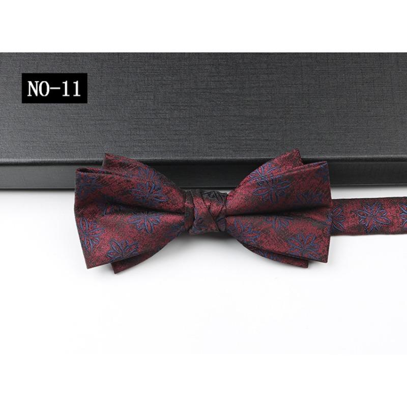Business Bow Tie Men'S Shirt Suit Gentleman Pattern High-End Wedding Hosting Banquet Bow