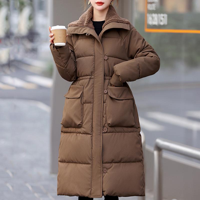 Women's Winter Coat Plus Size Fashion Thick Warm Long Warm Parkas Female Overcoat