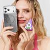 Custodia protettiva magnetica glitterata per iPhone 17 Pro Max con pulsanti in lega di alluminio